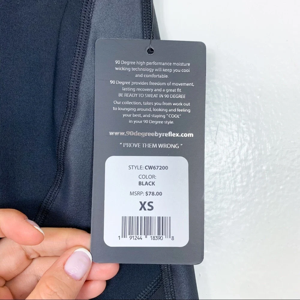 90 Degrees by Reflex Mesh Detail Yoga Leggings - Picture 4 of 8
